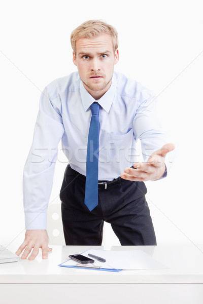 сердиться Boss за столе Постоянный Сток-фото © courtyardpix