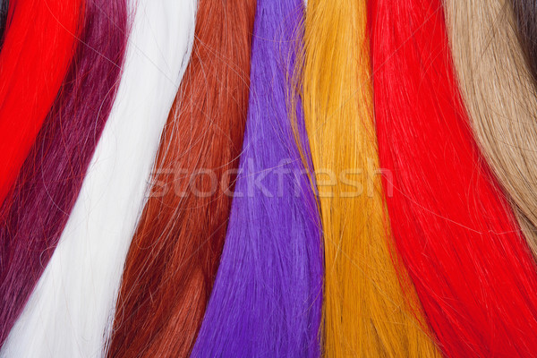 Kunstmatig haren gebruikt productie schoonheid zwarte Stockfoto © courtyardpix