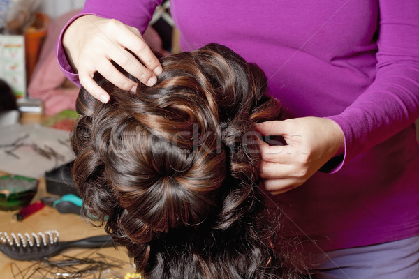 профессиональных парик рабочих семинар работу волос Сток-фото © courtyardpix