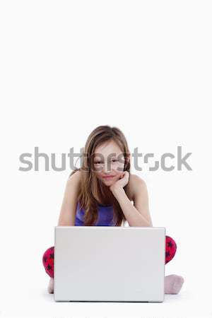 girl with laptop computer Stock photo © courtyardpix