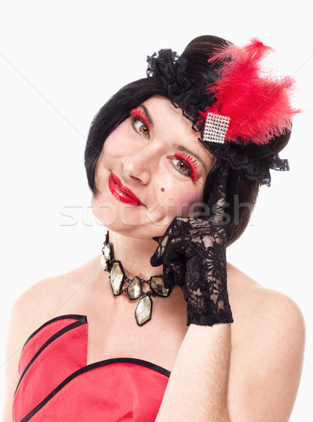 Woman in Wig and Hat in 1920-ties Style Stock photo © courtyardpix