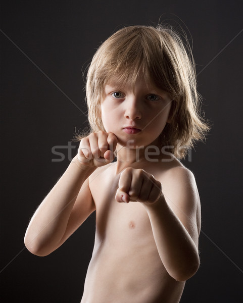 Stock photo: Boy Striking a Fighting Pose