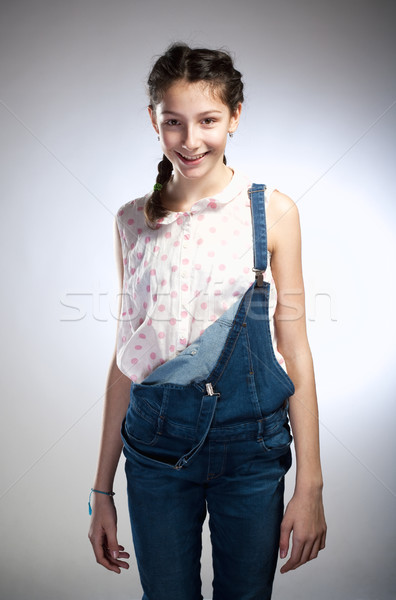 Stock photo: Portrait of a Girl with Brown Hair
