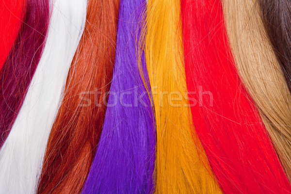 Yapay saç kullanılmış üretim kırmızı Stok fotoğraf © courtyardpix