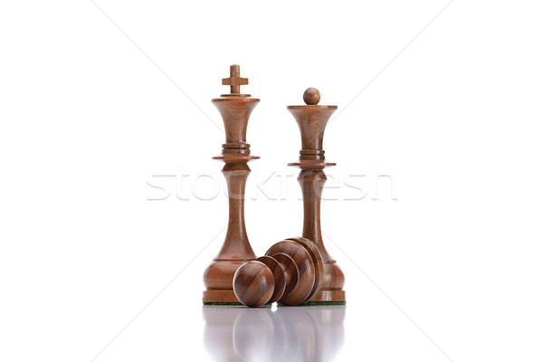 black chess pieces Stock photo © courtyardpix
