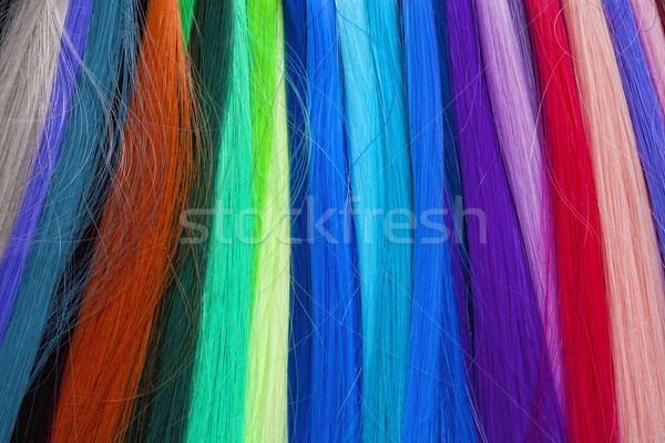 Künstliche Haar benutzt Produktion Stock foto © courtyardpix