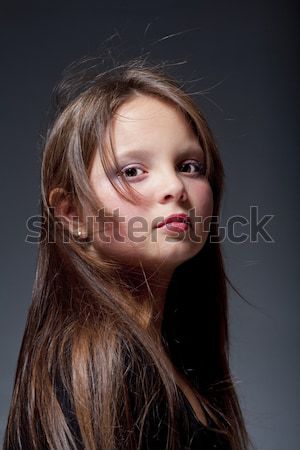 Retrato joven doce año edad nina Foto stock © courtyardpix