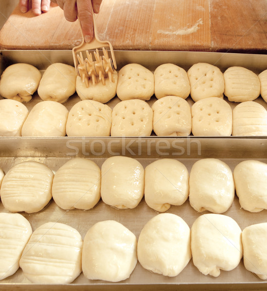 Finishing Touches on Pastry before Baking Stock photo © courtyardpix