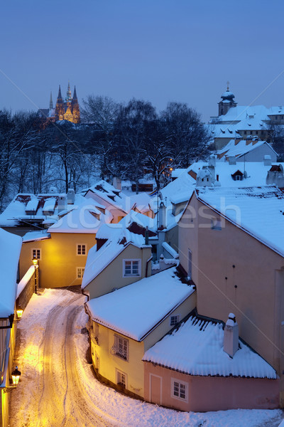 prague in winter Stock photo © courtyardpix