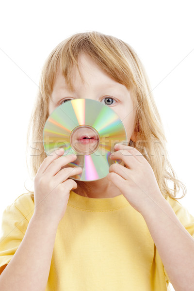 Nino cd largo rubio pelo Foto stock © courtyardpix