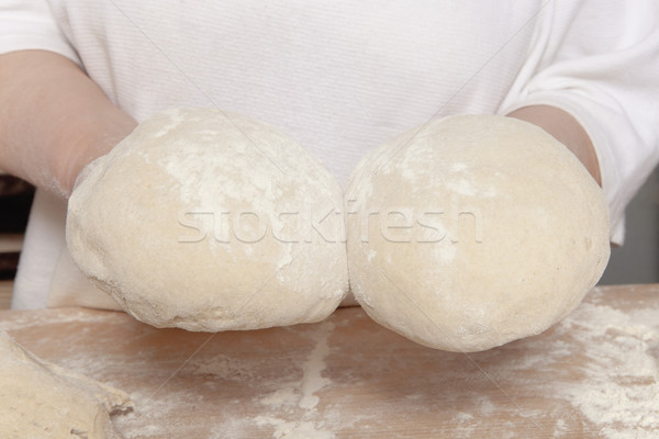 Two Loafs of Bread Ready for Baking Stock photo © courtyardpix