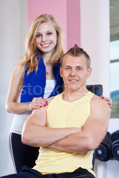 young couple in gym Stock photo © courtyardpix