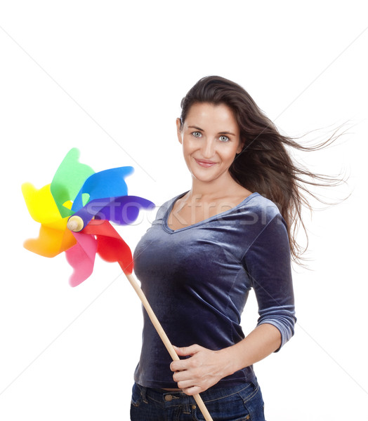 woman with pinwheel Stock photo © courtyardpix