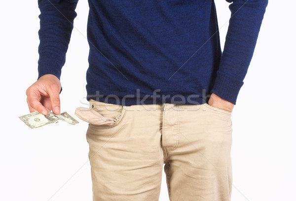 Man zoeken cash hand financieren witte Stockfoto © courtyardpix