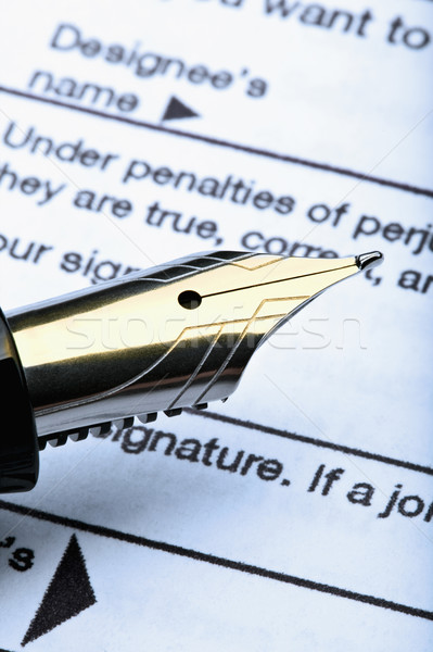 pen and tax form Stock photo © courtyardpix