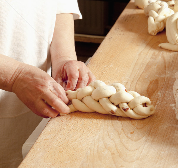 Making Traditional Czech Chrismas Pastry Vanocka Stock photo © courtyardpix