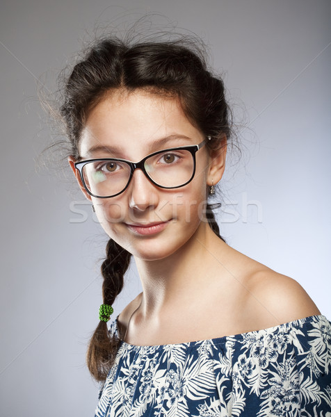 Portrait of a Girl with Brown Hair Stock photo © courtyardpix