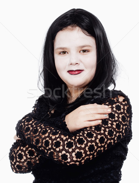 Girl Posing as a Member of Adams Family Stock photo © courtyardpix