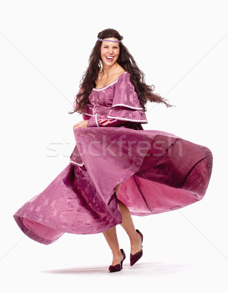 Woman in Wig and Renaissance Dress Stock photo © courtyardpix