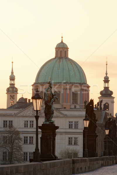 charles bridge, towers of the old town Stock photo © courtyardpix