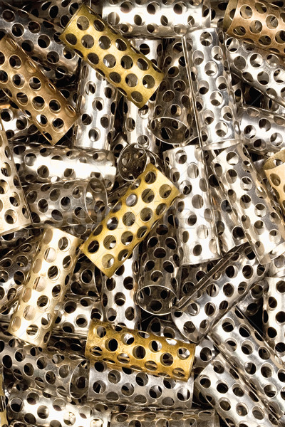 Closeup of Old Hair Rollers in a Box Stock photo © courtyardpix