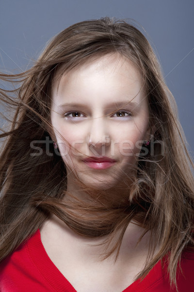 Giovane ragazza posa modello undici anni Foto d'archivio © courtyardpix