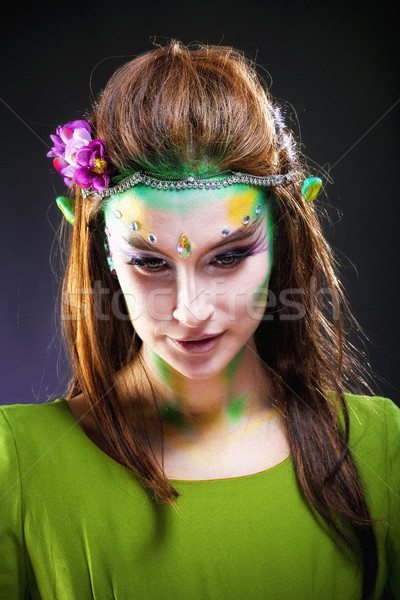 Portrait of a Beautiful Elf with Long Hair. Stock photo © courtyardpix