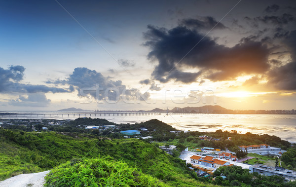 Stock photo: HongKong country sunset