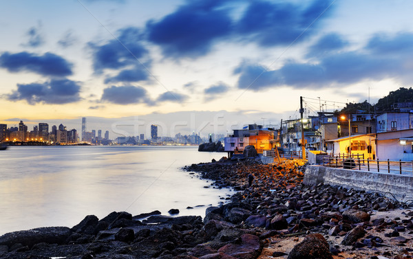 Sunset in Hong Kong fishing valley Stock photo © cozyta