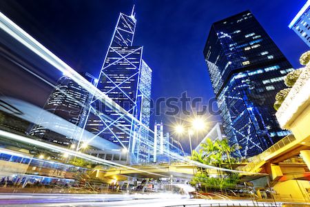 Hong Kong modern oraş mare viteza trafic neclara Imagine de stoc © cozyta