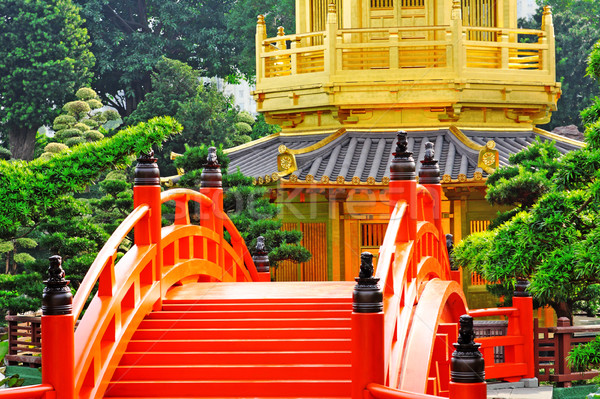 oriental golden pavilion of Chi Lin Nunnery and Chinese garden,  Stock photo © cozyta