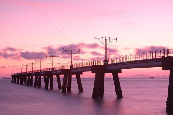 airplane navigational lights on the sea Stock photo © cozyta