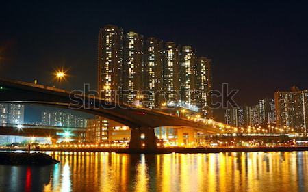 Hong Kong público habitação rio céu grama Foto stock © cozyta
