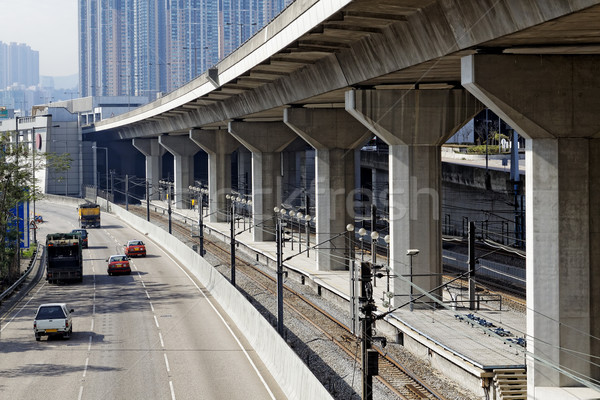 Freeway Overpasses and Train Tracks  Stock photo © cozyta