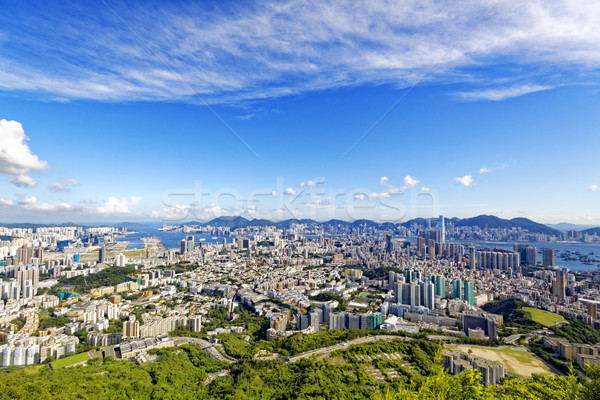Hong Kong China horizonte panorama negocios oficina Foto stock © cozyta