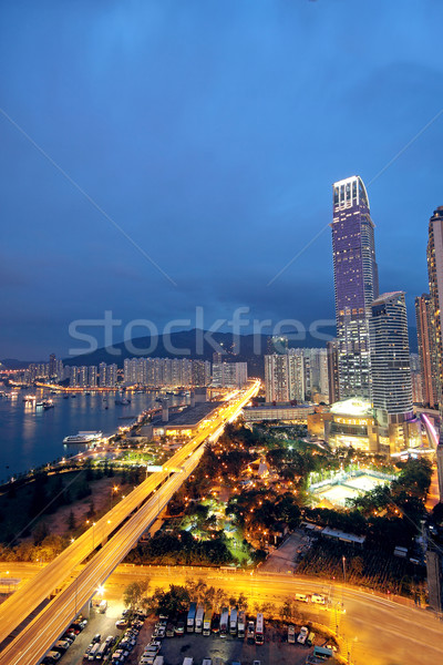 magic hour in downtown city Stock photo © cozyta