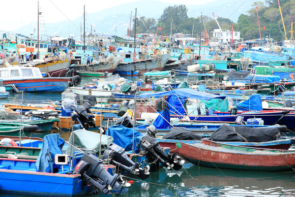 many fish boat in dock Stock photo © cozyta