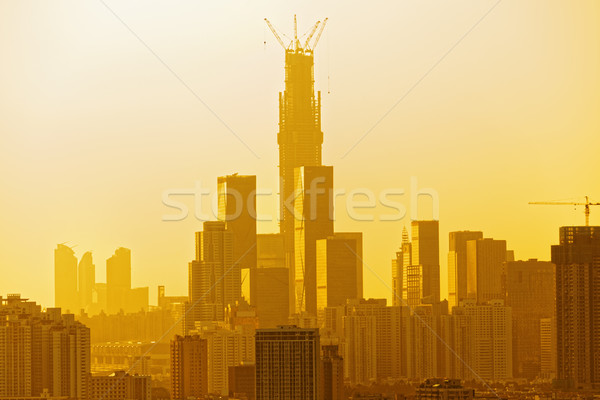 chinese city at sunset Stock photo © cozyta