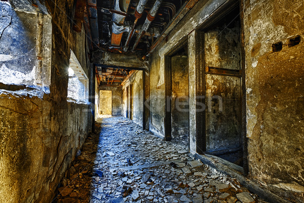 Ruinen Fabrik Schäden alten aufgegeben ruinieren Stock foto © cozyta