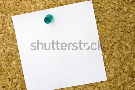 Yellow postit on a everyday corkboard.This is my corkboard.  Stock photo © cozyta