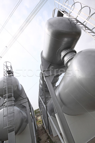 Benzin konténer fa építkezés zöld ipar Stock fotó © cozyta