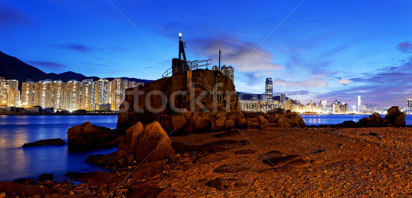 Hong Kong Lei Yue Mun sunset Stock photo © cozyta