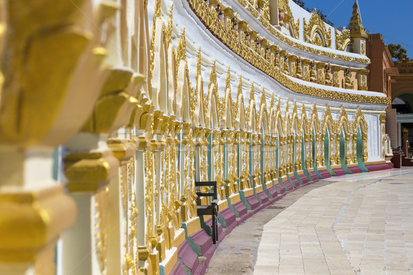 Templo Myanmar puente viaje estatua Buda Foto stock © cozyta