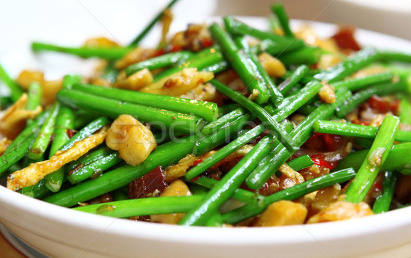 Stock photo: wok stir fry with selective focus