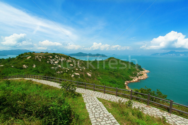  Hiking path surrounded by the sea  Stock photo © cozyta