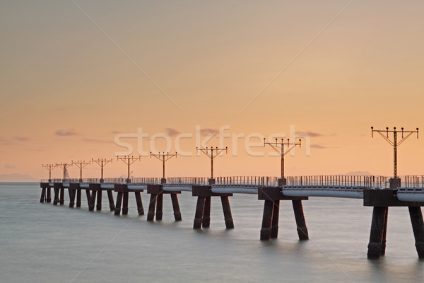 airplane navigational lights on the sea Stock photo © cozyta