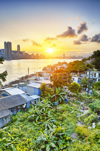 Sunset in Hong Kong Stock photo © cozyta