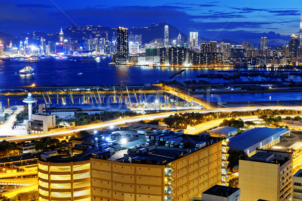 香港 1泊 水 建物 都市 スカイライン ストックフォト © cozyta