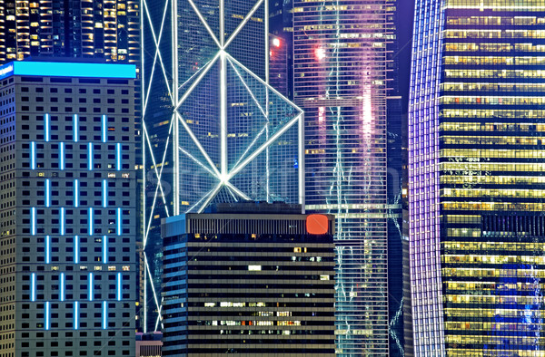 Hong Kong at night Stock photo © cozyta