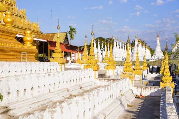 Pagoda birmanya seyahat ibadet altın mimari Stok fotoğraf © cozyta